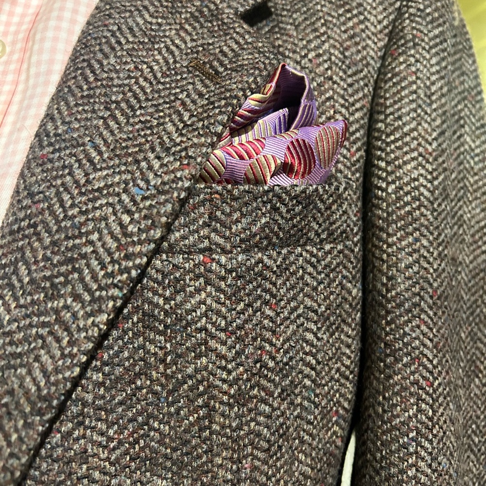 Givenchy  Legendary Classic Renown Designer Tweed Blazer & Pocket Square
